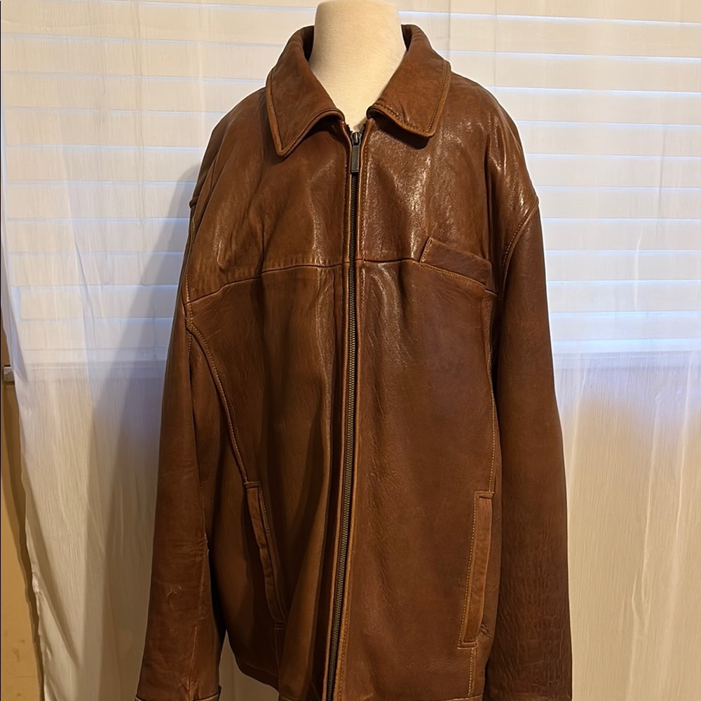 RAINFOREST Brown Leather Jacket